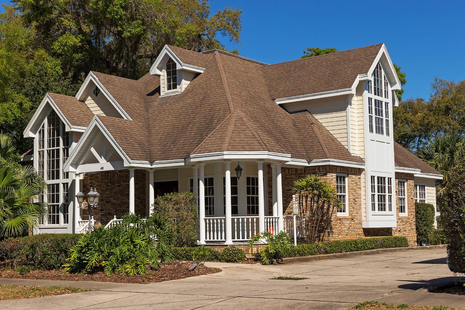 Suburban homes on rolling hills